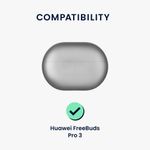 TV, Audio-Video si Foto - Portabile audio - Casti audio - Husa casti Kwmobile pentru Huawei FreeBuds Pro 3, protectie la zgarieturi, Silicon, negru - Infinity.ro