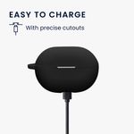 TV, Audio-Video si Foto - Portabile audio - Casti audio - Husa casti Kwmobile pentru Huawei FreeBuds Pro 3, protectie la zgarieturi, Silicon, negru - Infinity.ro