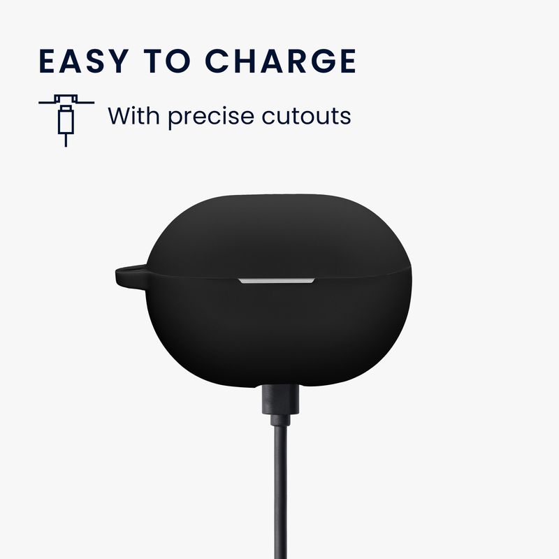 TV, Audio-Video si Foto - Portabile audio - Casti audio - Husa casti Kwmobile pentru Huawei FreeBuds Pro 3, protectie la zgarieturi, Silicon, negru - Infinity.ro