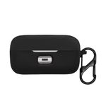 TV, Audio-Video si Foto - Portabile audio - Casti audio - Husa casti Kwmobile pentru Sennheiser MOMENTUM True Wireless 3, true Wireless 4, prindere cu carabina, Silicon, negru - Infinity.ro