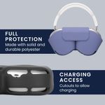 TV, Audio-Video si Foto - Portabile audio - Casti audio - Husa casti Kwmobile pentru Apple AirPods Max, AirPods Max 2, fixare magnetica, Poliester, mov - Infinity.ro