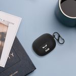 TV, Audio-Video si Foto - Portabile audio - Casti audio - Husa casti Kwmobile pentru Xiaomi Redmi Buds 5 Pro, protectie la zgarieturi, Silicon, alb, negru - Infinity.ro