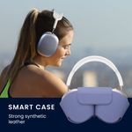 TV, Audio-Video si Foto - Portabile audio - Casti audio - Husa casti Kwmobile pentru Apple AirPods Max, AirPods Max 2, fixare magnetica, Poliester, mov - Infinity.ro