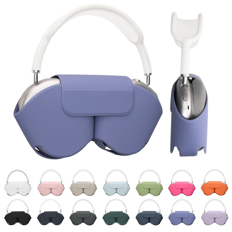TV, Audio-Video si Foto - Portabile audio - Casti audio - Husa casti Kwmobile pentru Apple AirPods Max, AirPods Max 2, fixare magnetica, Poliester, mov - Infinity.ro