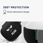 TV, Audio-Video si Foto - Portabile audio - Casti audio - Husa casti Kwmobile pentru JBL Live Pro 2 TWS, protectie la zgarieturi, Silicon, alb, negru - Infinity.ro
