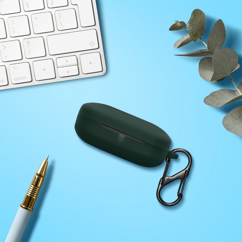 TV, Audio-Video si Foto - Portabile audio - Casti audio - Husa casti Kwmobile pentru OnePlus Buds 3, protectie la zgarieturi, Silicon, verde - Infinity.ro