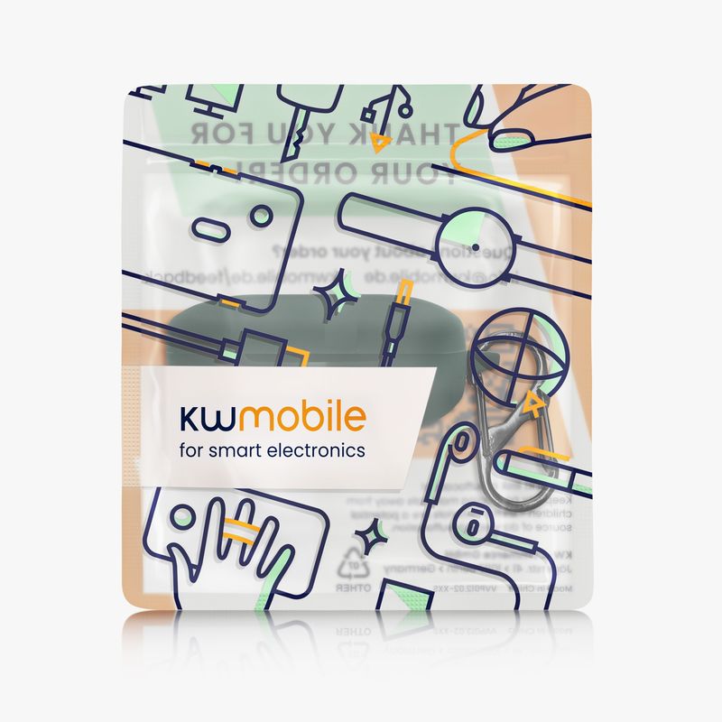 TV, Audio-Video si Foto - Portabile audio - Casti audio - Husa casti Kwmobile pentru OnePlus Buds 3, protectie la zgarieturi, Silicon, verde - Infinity.ro