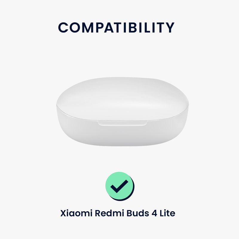 TV, Audio-Video si Foto - Portabile audio - Casti audio - Husa casti Kwmobile pentru Xiaomi Redmi Buds 4 Lite, protectie la zgarieturi, Silicon, negru - Infinity.ro