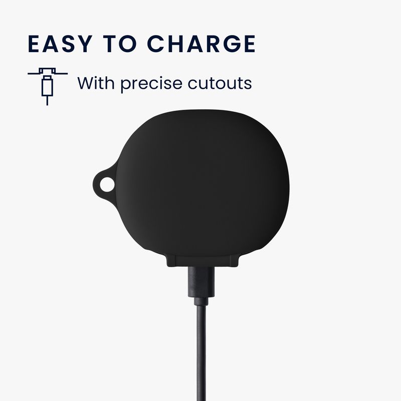 TV, Audio-Video si Foto - Portabile audio - Casti audio - Husa casti Kwmobile pentru Xiaomi Redmi Buds 4 Lite, protectie la zgarieturi, Silicon, negru - Infinity.ro