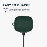 TV, Audio-Video si Foto - Portabile audio - Casti audio - Husa casti Kwmobile pentru OnePlus Buds 3, protectie la zgarieturi, Silicon, verde - Infinity.ro