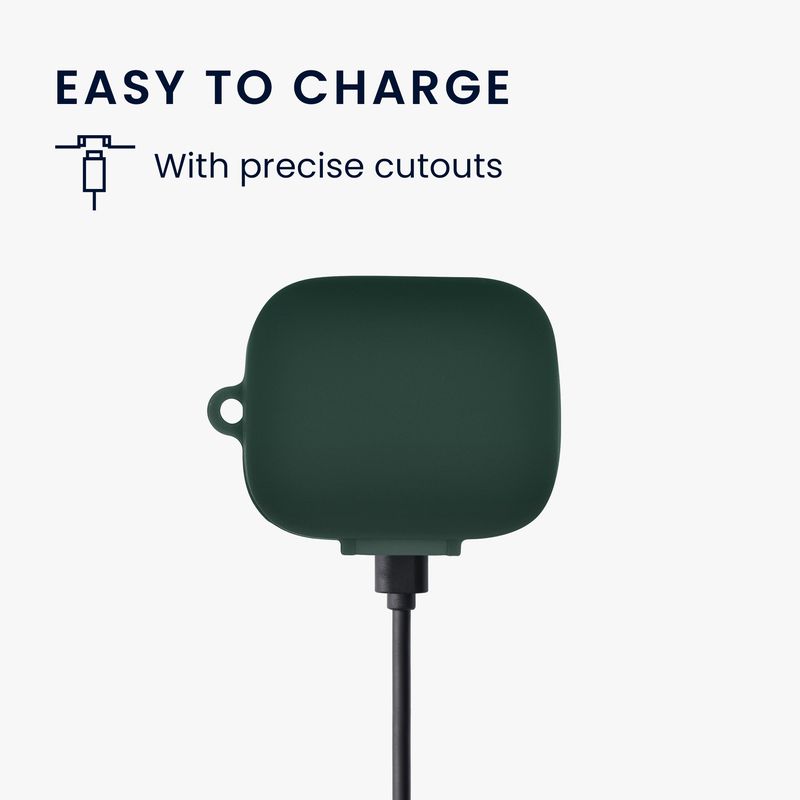 TV, Audio-Video si Foto - Portabile audio - Casti audio - Husa casti Kwmobile pentru OnePlus Buds 3, protectie la zgarieturi, Silicon, verde - Infinity.ro