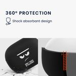 TV, Audio-Video si Foto - Portabile audio - Casti audio - Husa casti Kwmobile pentru Xiaomi Redmi Buds 4 Pro, protectie la zgarieturi, Silicon, alb, negru - Infinity.ro