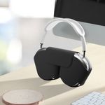 TV, Audio-Video si Foto - Portabile audio - Casti audio - Husa casti Kwmobile pentru Apple AirPods Max, AirPods Max 2, fixare magnetica, Poliester, negru - Infinity.ro