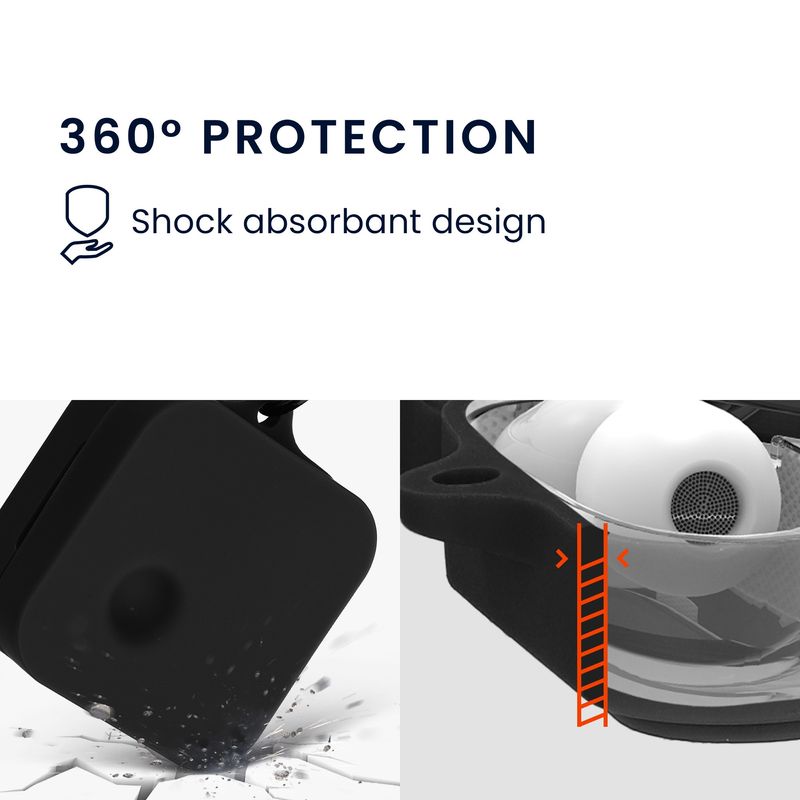 TV, Audio-Video si Foto - Portabile audio - Casti audio - Husa casti Kwmobile pentru Nothing Ear (2), protectie la zgarieturi, Silicon, negru - Infinity.ro