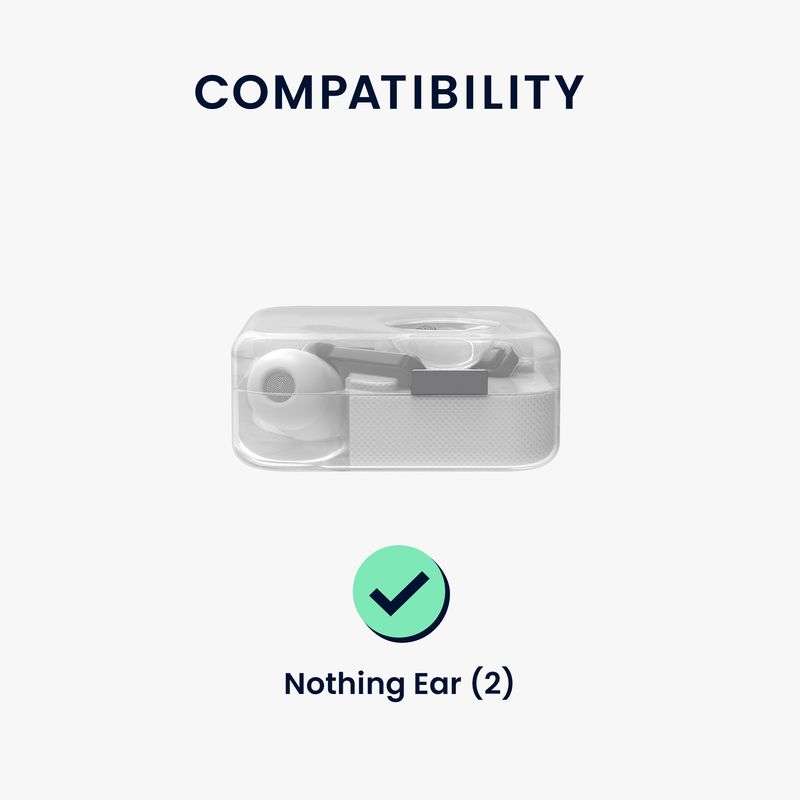 TV, Audio-Video si Foto - Portabile audio - Casti audio - Husa casti Kwmobile pentru Nothing Ear (2), protectie la zgarieturi, Silicon, negru - Infinity.ro