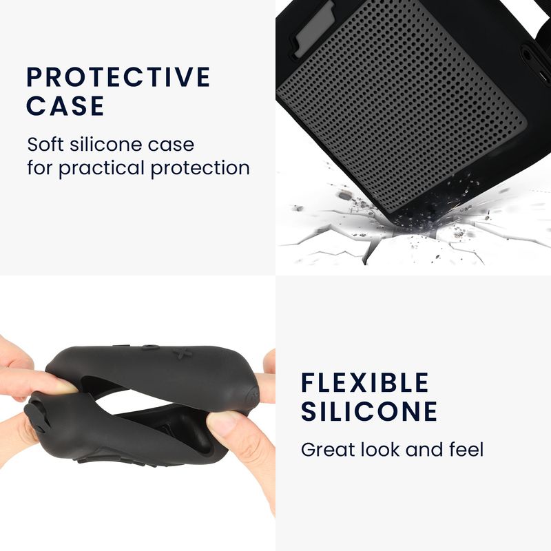 TV, Audio-Video si Foto - Portabile audio - Casti audio - Husa de protectie Kwmobile pentru Bose SoundLink Color II, protectie la zgarieturi, Silicon, negru - Infinity.ro