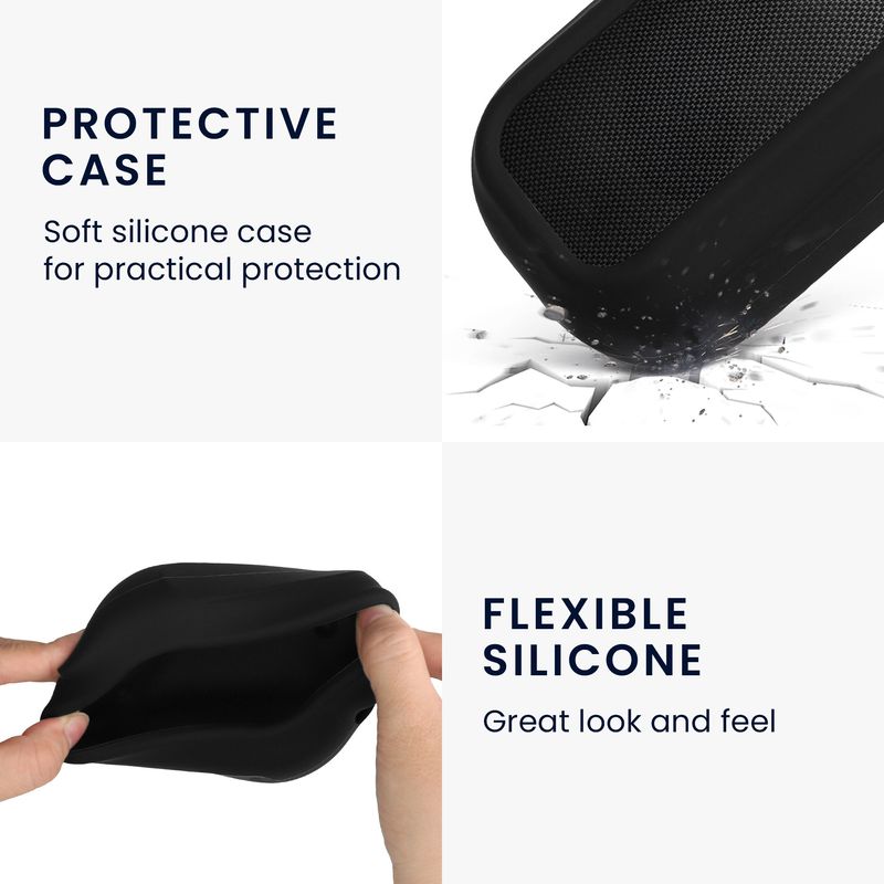 TV, Audio-Video si Foto - Portabile audio - Casti audio - Husa de protectie Kwmobile pentru Soundcore Select 4 Go Ultra, Select 4 Go, anti-alunecare, Silicon, negru - Infinity.ro