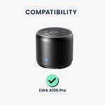 TV, Audio-Video si Foto - Portabile audio - Casti audio - Husa de protectie Kwmobile pentru EWA A106 Pro, anti-alunecare, Silicon, negru - Infinity.ro