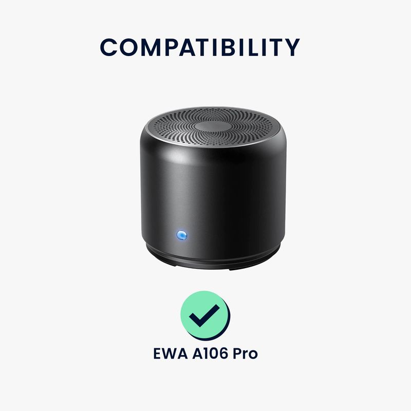TV, Audio-Video si Foto - Portabile audio - Casti audio - Husa de protectie Kwmobile pentru EWA A106 Pro, anti-alunecare, Silicon, negru - Infinity.ro