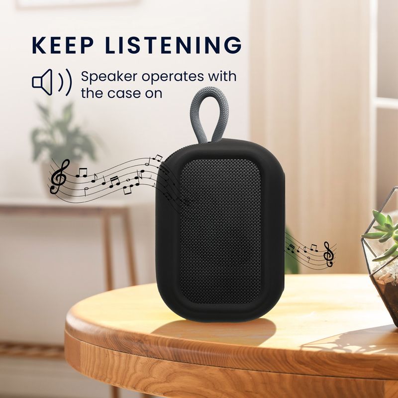 TV, Audio-Video si Foto - Portabile audio - Casti audio - Husa de protectie Kwmobile pentru Soundcore Select 4 Go Ultra, Select 4 Go, anti-alunecare, Silicon, negru - Infinity.ro