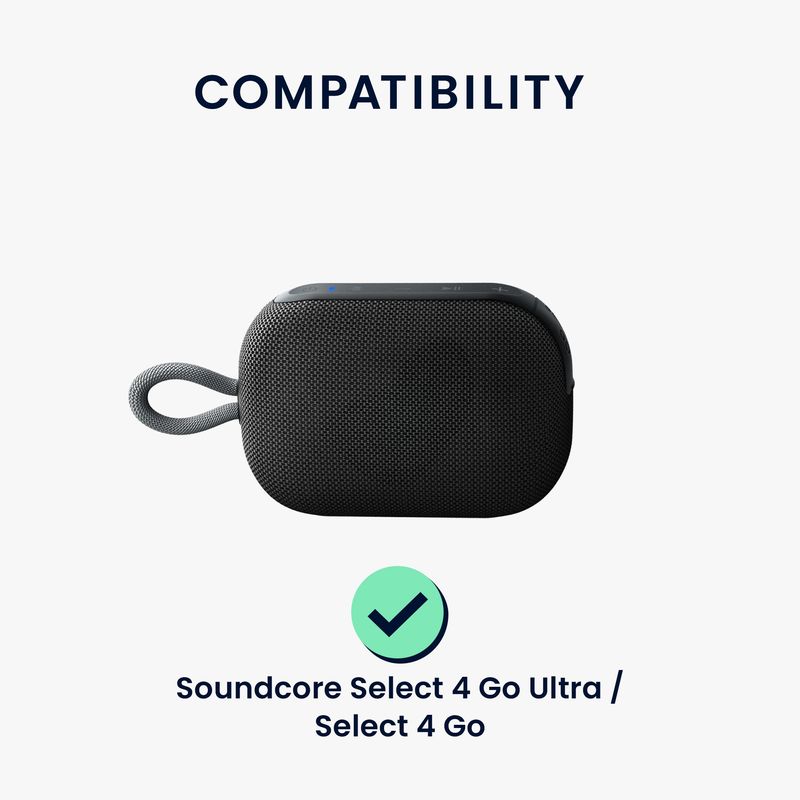 TV, Audio-Video si Foto - Portabile audio - Casti audio - Husa de protectie Kwmobile pentru Soundcore Select 4 Go Ultra, Select 4 Go, anti-alunecare, Silicon, negru - Infinity.ro