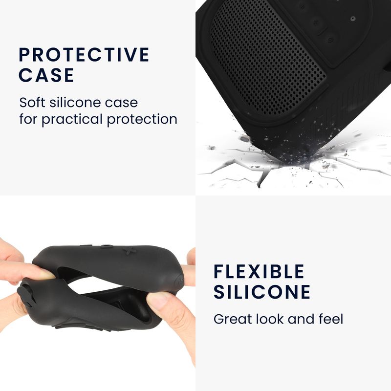 TV, Audio-Video si Foto - Portabile audio - Casti audio - Husa de protectie Kwmobile pentru Bose SoundLink Micro Speaker (generatia 2), anti-alunecare, Silicon, negru - Infinity.ro