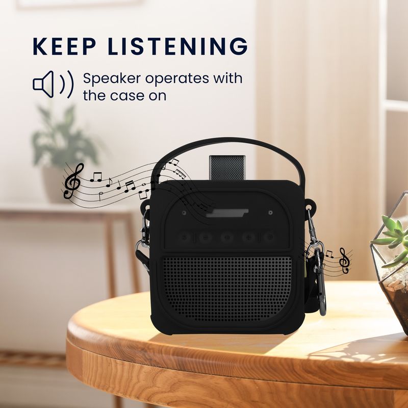 TV, Audio-Video si Foto - Portabile audio - Casti audio - Husa de protectie Kwmobile pentru Bose SoundLink Micro Speaker (generatia 2), anti-alunecare, Silicon, negru - Infinity.ro