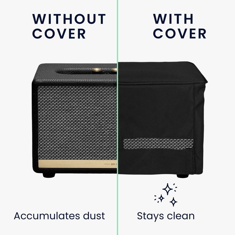 TV, Audio-Video si Foto - Portabile audio - Casti audio - Husa de protectie Kwmobile pentru Marshall Stanmore II Wireless, Stanmore 2, antizgarieturi, antipraf, Textil, negru - Infinity.ro