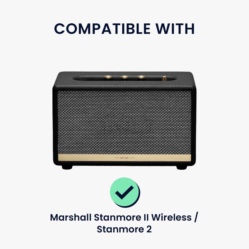 TV, Audio-Video si Foto - Portabile audio - Casti audio - Husa de protectie Kwmobile pentru Marshall Stanmore II Wireless, Stanmore 2, antizgarieturi, antipraf, Textil, negru - Infinity.ro