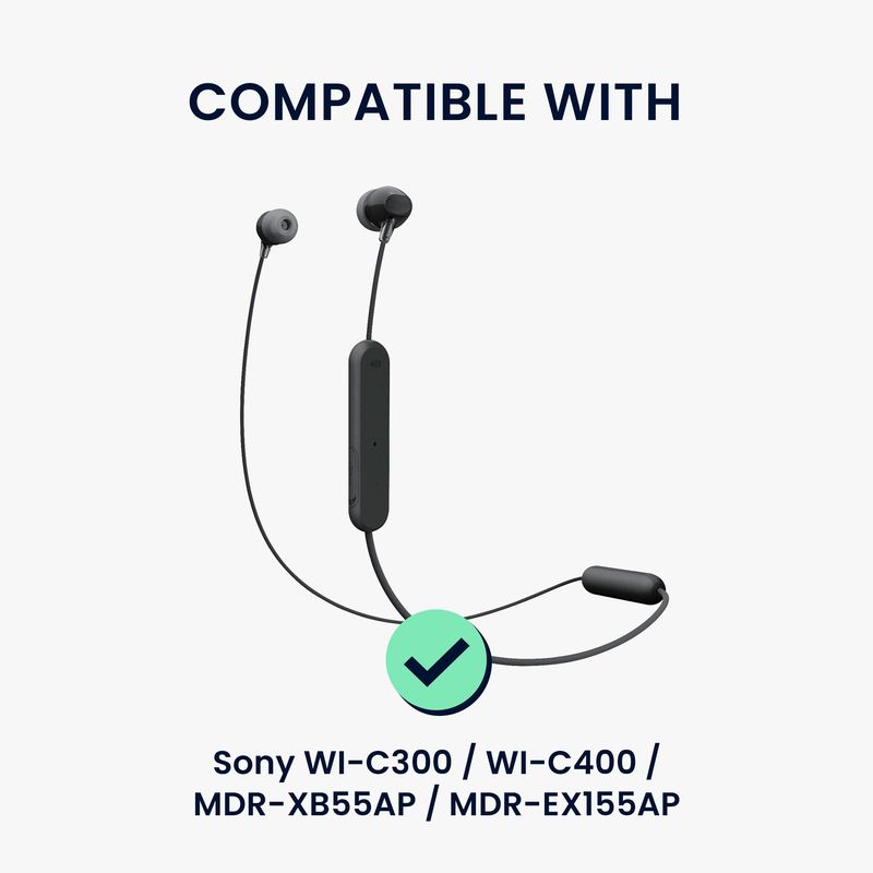 TV, Audio-Video si Foto - Portabile audio - Casti audio - Set 6 dopuri pentru casti Kwmobile pentru Sony WI-C300, WI-C400, MDR-XB55AP, MDR-EX155AP, confort sporit, Silicon, alb - Infinity.ro