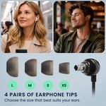TV, Audio-Video si Foto - Portabile audio - Casti audio - Set 8 dopuri pentru casti Kwmobile pentru Sennheiser CX 300S, CX 6.00BT, Momentum In-Ear, confort sporit, Silicon, gri - Infinity.ro