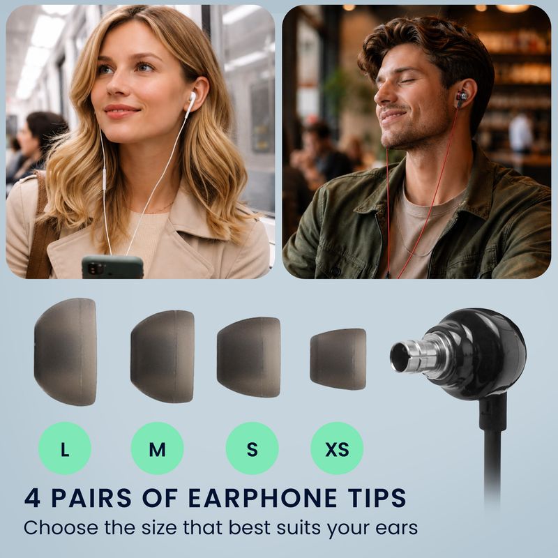 TV, Audio-Video si Foto - Portabile audio - Casti audio - Set 8 dopuri pentru casti Kwmobile pentru Sennheiser CX 300S, CX 6.00BT, Momentum In-Ear, confort sporit, Silicon, gri - Infinity.ro