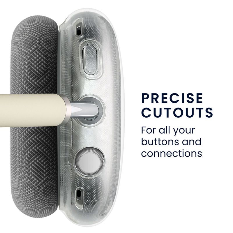 TV, Audio-Video si Foto - Portabile audio - Casti audio - Husa casti Kwmobile pentru Apple AirPods Max, AirPods Max 2, protectie la zgarieturi, Termoplastic, transparent - Infinity.ro