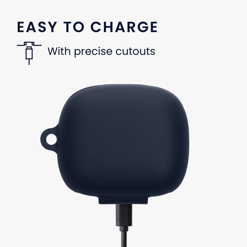 TV, Audio-Video si Foto - Portabile audio - Casti audio - Husa casti Kwmobile pentru JBL Live Pro 2 TWS, protectie la zgarieturi, Silicon, albastru - Infinity.ro