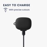 TV, Audio-Video si Foto - Portabile audio - Casti audio - Husa casti Kwmobile pentru EarFun Air Pro 3, protectie la zgarieturi, Silicon, negru - Infinity.ro