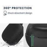 TV, Audio-Video si Foto - Portabile audio - Casti audio - Husa casti Kwmobile pentru EarFun Air Pro 3, protectie la zgarieturi, Silicon, negru - Infinity.ro
