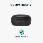 TV, Audio-Video si Foto - Portabile audio - Casti audio - Husa casti Kwmobile pentru EarFun Air Pro 3, protectie la zgarieturi, Silicon, negru - Infinity.ro