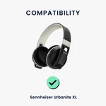 TV, Audio-Video si Foto - Portabile audio - Casti audio - Set 2 pernite pentru casti Kwmobile pentru Sennheiser Urbanite XL, confort sporit, Piele ecologica, negru - Infinity.ro