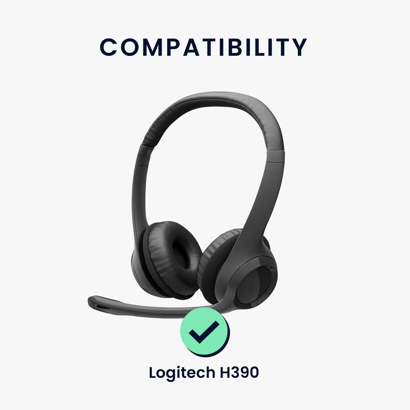 TV, Audio-Video si Foto - Portabile audio - Casti audio - Husa casti Kwmobile pentru Logitech H390, protectie la socuri, Neopren, gri - Infinity.ro