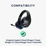 TV, Audio-Video si Foto - Portabile audio - Casti audio - Set 2 pernite casti Kwmobile pentru Kingston HyperX Cloud Stinger, Cloud Stinger S, Cloud Stinger Core, Cloud Mix, negru - Infinity.ro