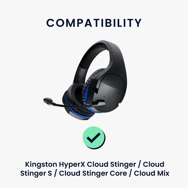 TV, Audio-Video si Foto - Portabile audio - Casti audio - Set 2 pernite casti Kwmobile pentru Kingston HyperX Cloud Stinger, Cloud Stinger S, Cloud Stinger Core, Cloud Mix, negru - Infinity.ro