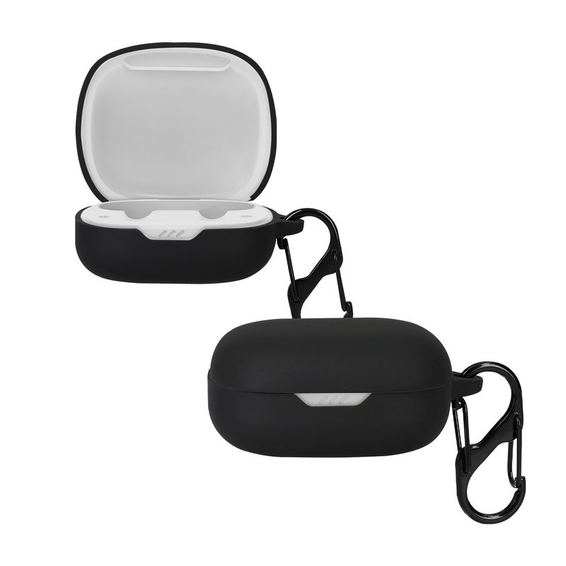 TV, Audio-Video si Foto - Portabile audio - Casti audio - Husa casti Kwmobile pentru JBL Wave Flex, Wave Flex 2, protectie la zgarieturi, Silicon, negru - Infinity.ro