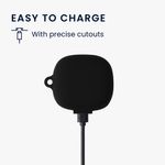 TV, Audio-Video si Foto - Portabile audio - Casti audio - Husa casti Kwmobile pentru JBL Wave Flex, Wave Flex 2, protectie la zgarieturi, Silicon, negru - Infinity.ro