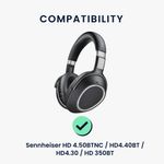 TV, Audio-Video si Foto - Portabile audio - Casti audio - Banda pentru casti Kwmobile pentru Sennheiser HD 4.50BTNC, HD4.40BT, HD4.30, HD 350BT, confort sporit, Neopren, negru - Infinity.ro