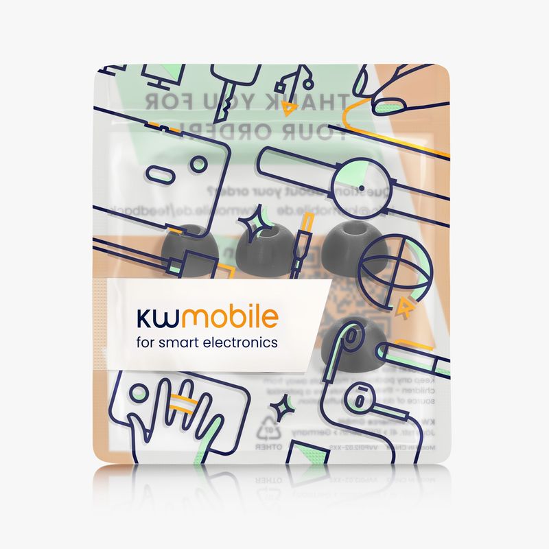 TV, Audio-Video si Foto - Portabile audio - Casti audio - Set 6 dopuri pentru casti Kwmobile pentru Samsung Galaxy Buds 2, confort sporit, Spuma cu memorie, negru - Infinity.ro