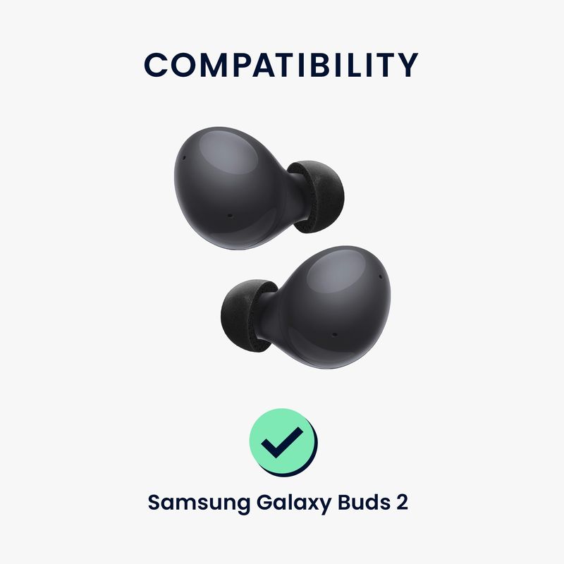 TV, Audio-Video si Foto - Portabile audio - Casti audio - Set 6 dopuri pentru casti Kwmobile pentru Samsung Galaxy Buds 2, confort sporit, Spuma cu memorie, negru - Infinity.ro