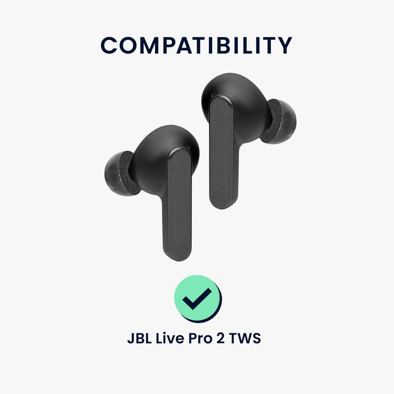 TV, Audio-Video si Foto - Portabile audio - Casti audio - Set 6 dopuri pentru casti Kwmobile pentru JBL Live Pro 2 TWS, confort sporit, Spuma cu memorie, negru - Infinity.ro