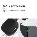 TV, Audio-Video si Foto - Portabile audio - Casti audio - Husa casti Kwmobile pentru JBL Live Pro 2 TWS, protectie la zgarieturi, Silicon, negru - Infinity.ro