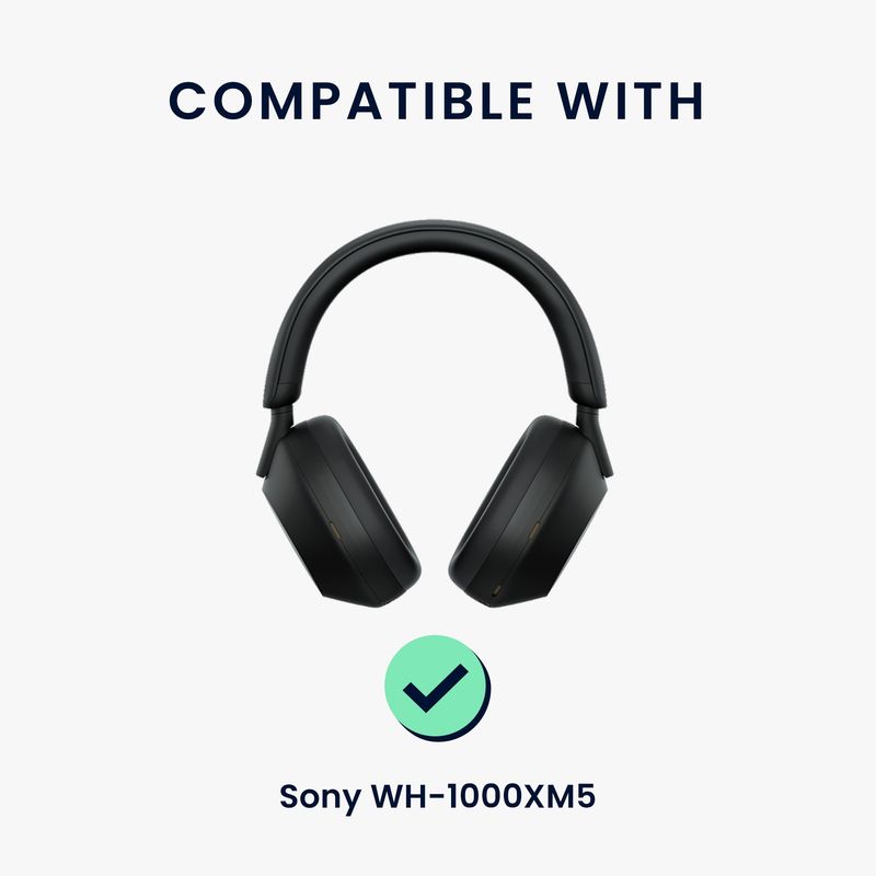 TV, Audio-Video si Foto - Portabile audio - Casti audio - Husa casti Kwmobile pentru Sony WH-1000XM5, protectie la socuri, Silicon, albastru - Infinity.ro