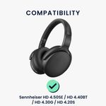 TV, Audio-Video si Foto - Portabile audio - Casti audio - Set 2 pernite pentru casti Kwmobile pentru Sennheiser HD 4.50SE, HD 4.40BT, HD 4.30G, HD 4.20S, Piele ecologica, negru - Infinity.ro